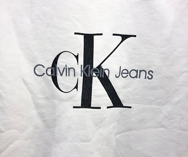 2000年代〜 ブート Calvin Klein Jeans カルバンクライン ジーンズ ロゴ スウェット ユーロ ホワイト (メンズ L) 中古 古着 P5222_画像6