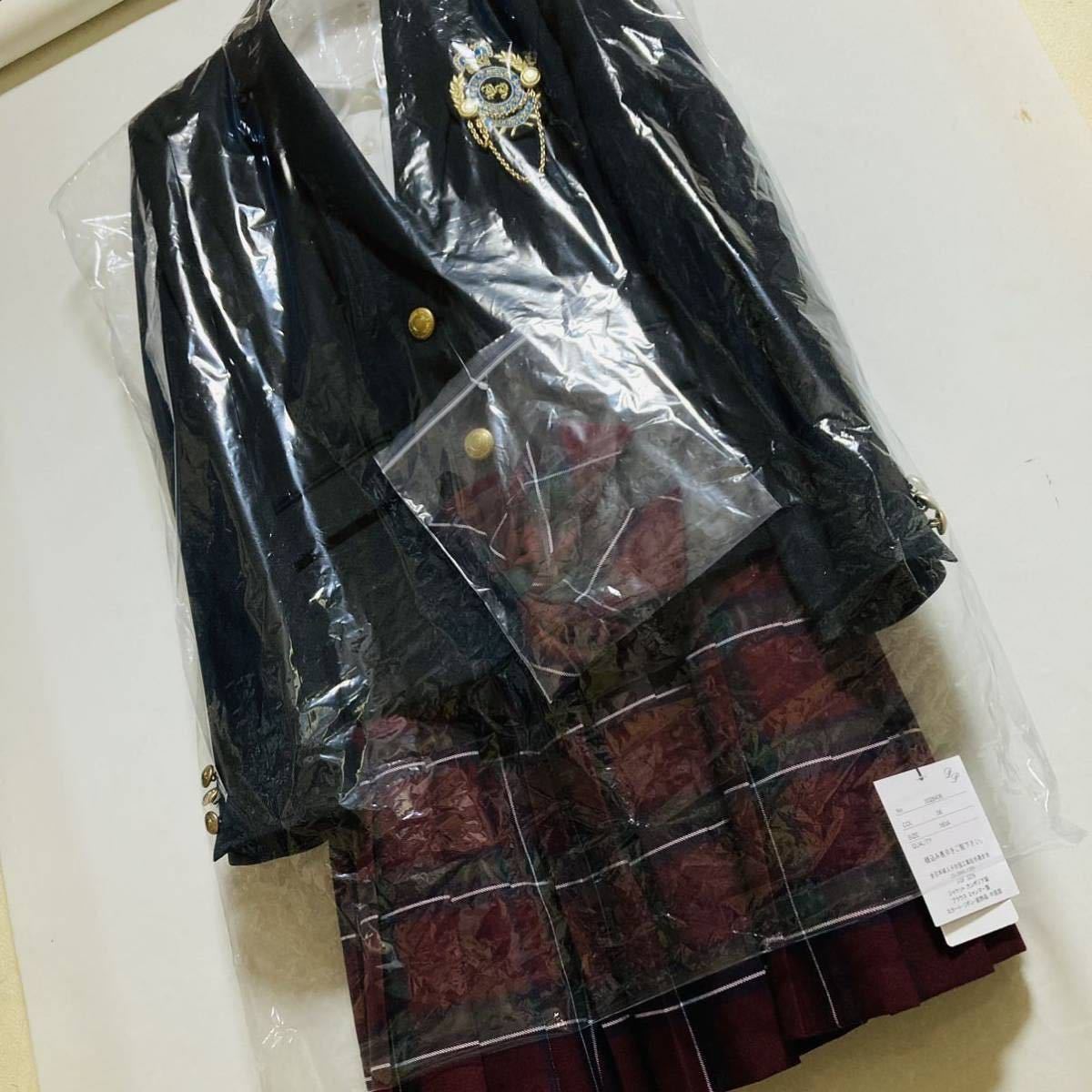 989.新品 制服 ブレザー 165cm スカート ワイシャツ リボン 5点セット フォーマル　高校生 中学生 小学生 卒業式 入学式　結婚式 冠婚葬祭