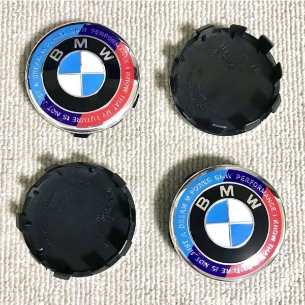 BMW センターキャップ 56mm ５０周年 タイプ2 防止フィルム付き 4個セット 新品未使用 送料無料_画像2