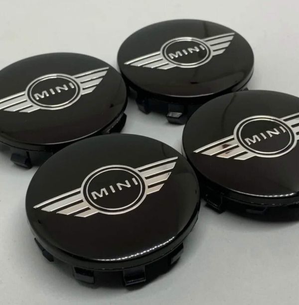 MINI ミニ センターキャップ 56mm ブラック ウィング 翼 4個セット 新品未使用 送料無料 BMW　._画像1