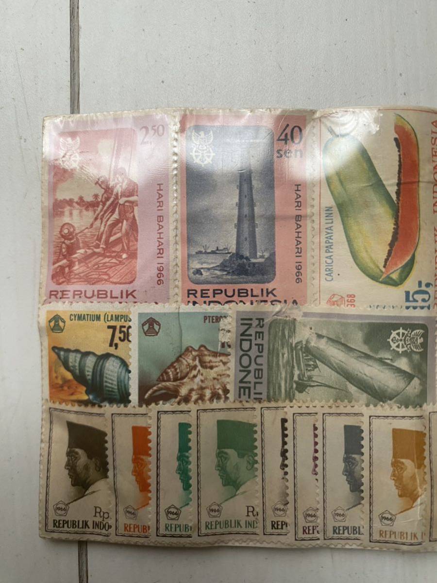 希少 ASIA アジア インドネシア モンゴル インド postage stamp 世界 郵便 切手 スタンプ コレクション アンティーク 骨董 まとめて セット_画像9