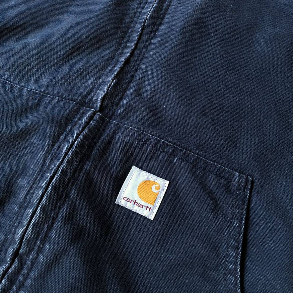 00s Carhartt Active Jacket Navy XLサイズ made in Mexico Duck Parka 2000年代 カーハート アクティブジャケット ダックパーカー vintage_画像5