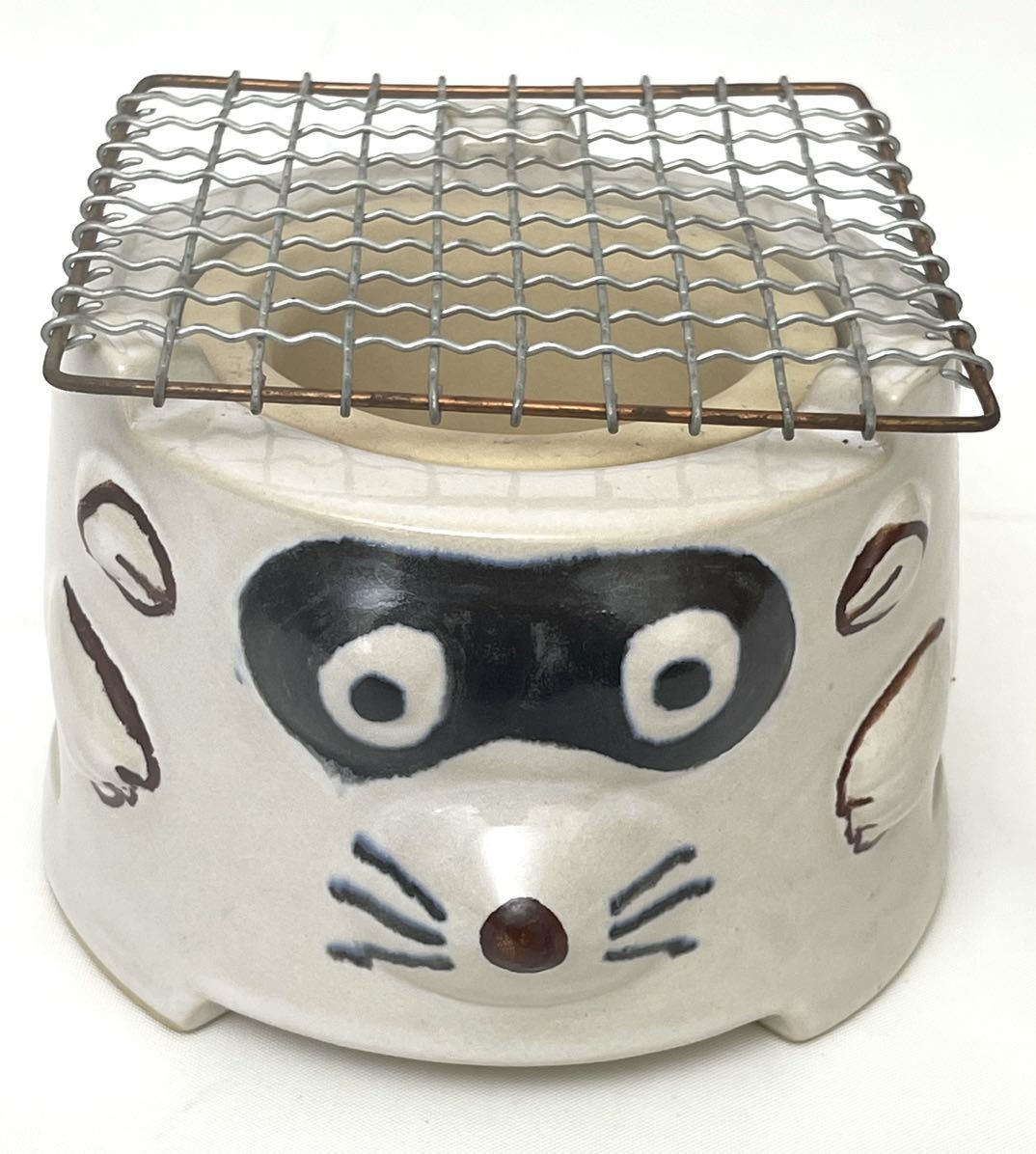  unused goods solid fuel for brazier set wire‐netting attaching .... for asian racoon face ceramics made .uchi...