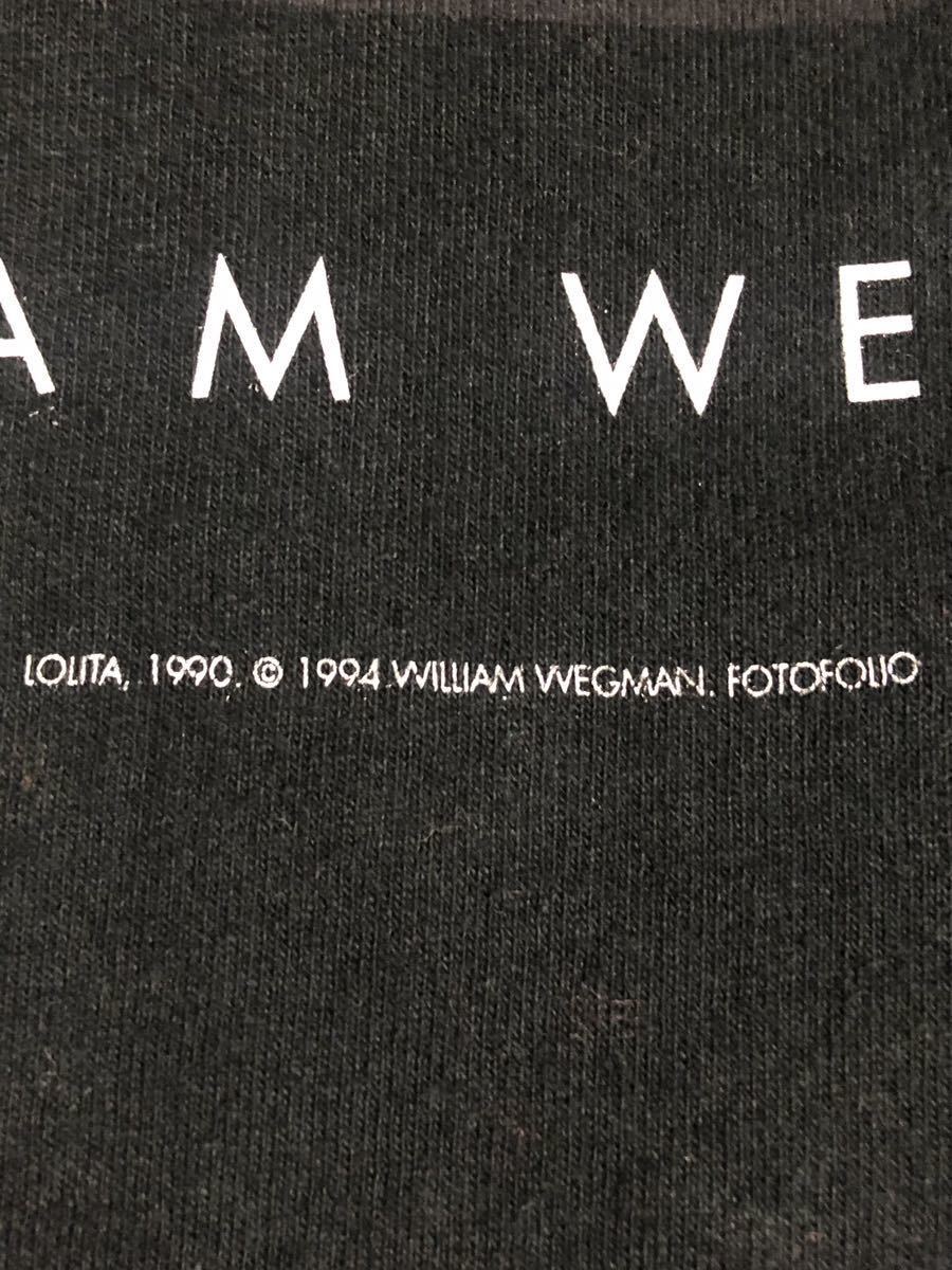 ヴィンテージ/ビンテージ 良品 USA製 フルーツボディ 94年 William Wegman/ウィリアムヴェグマン 犬プリント Ｔシャツ 黒 M_画像4