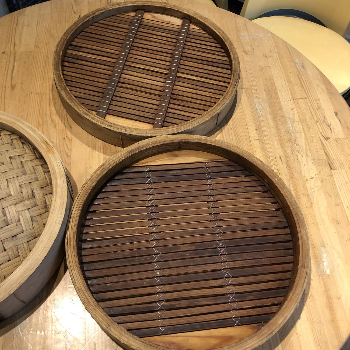 [ Sapporo shop opening one anniversary commemoration sale!! basket steamer / steamer /../ bamboo basket steamer / used beautiful goods / Sapporo departure ]