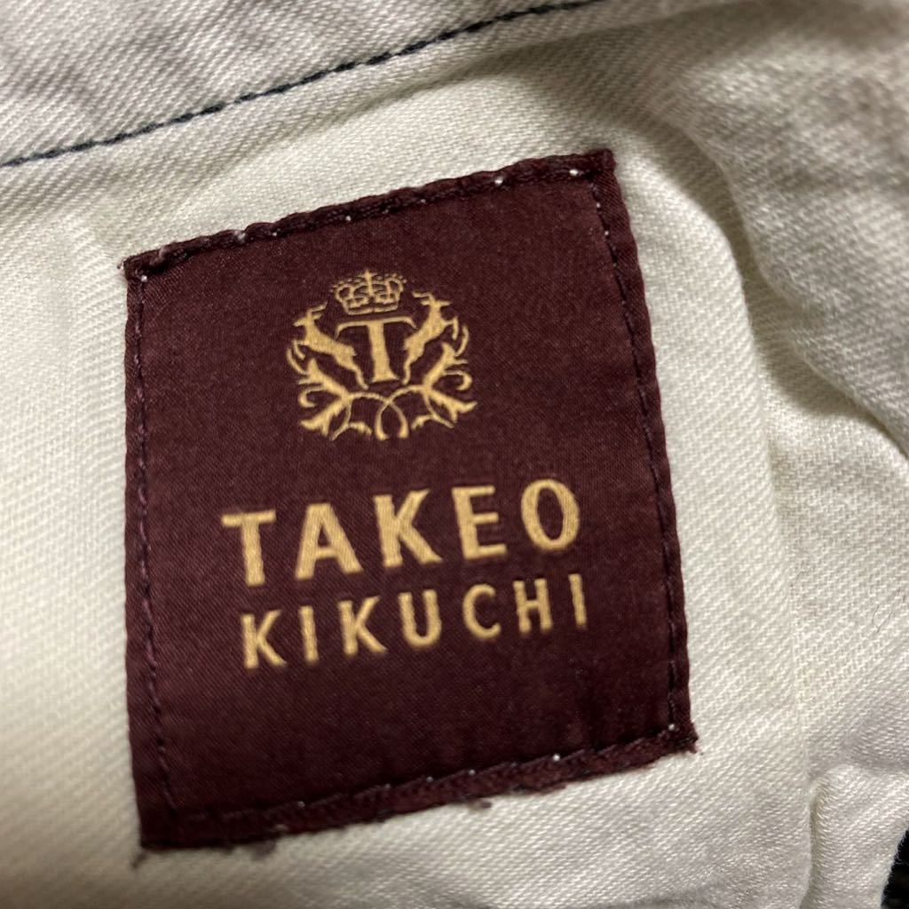 1C【着少】TAKEO KIKUCHI タケオキクチ 黒 ブラック デニム ジーンズ ジーパン パンツ 4 STRAIGHT ストレート （株）ワールド 格安の画像7