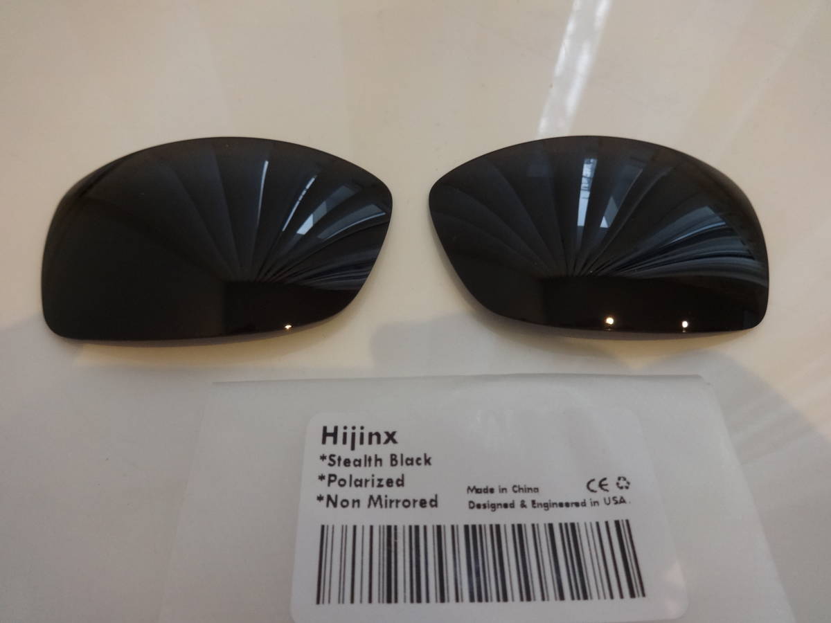 処分価格！！★ OAKLEY オークリー HIJINX ハイジンクス用 カスタム偏光 レンズ BLACK Color _画像1