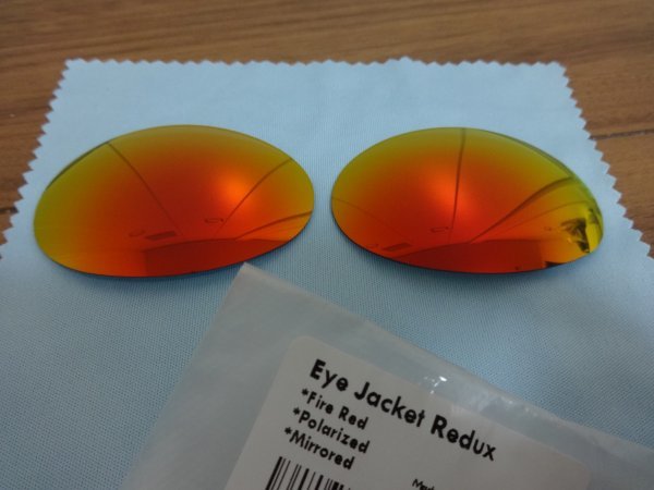 ★オークリー Eye Jacket Redux用 カスタム偏光 レンズ OO9438用 FIRE RED Color 新品 POLARIZED　アイジャケット_画像1