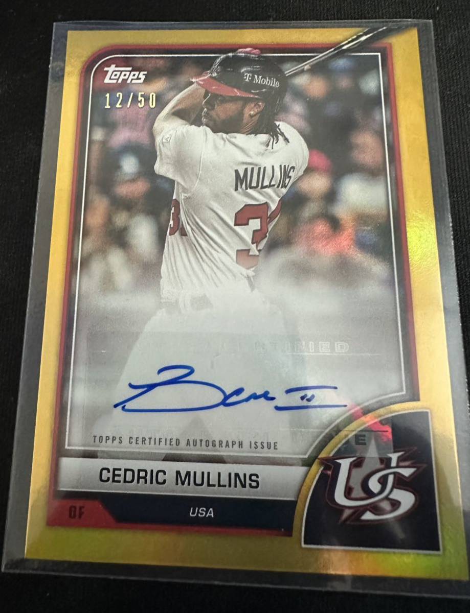 50枚限定 直筆サイン Cedric Mullins アメリカ代表 大谷 USA topps wbc 2023 auto ダルビッシュ 50シリ シリ_画像1