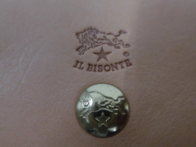 未使用 IL BISONTE イルビゾンテ 本革レザー コインケース 小銭入れ ベージュ 激安1円スタート_画像3