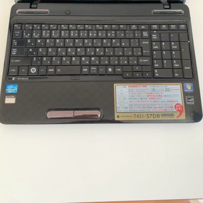 東芝 Dynabook T451/57 DB ブラック 現状品_画像3