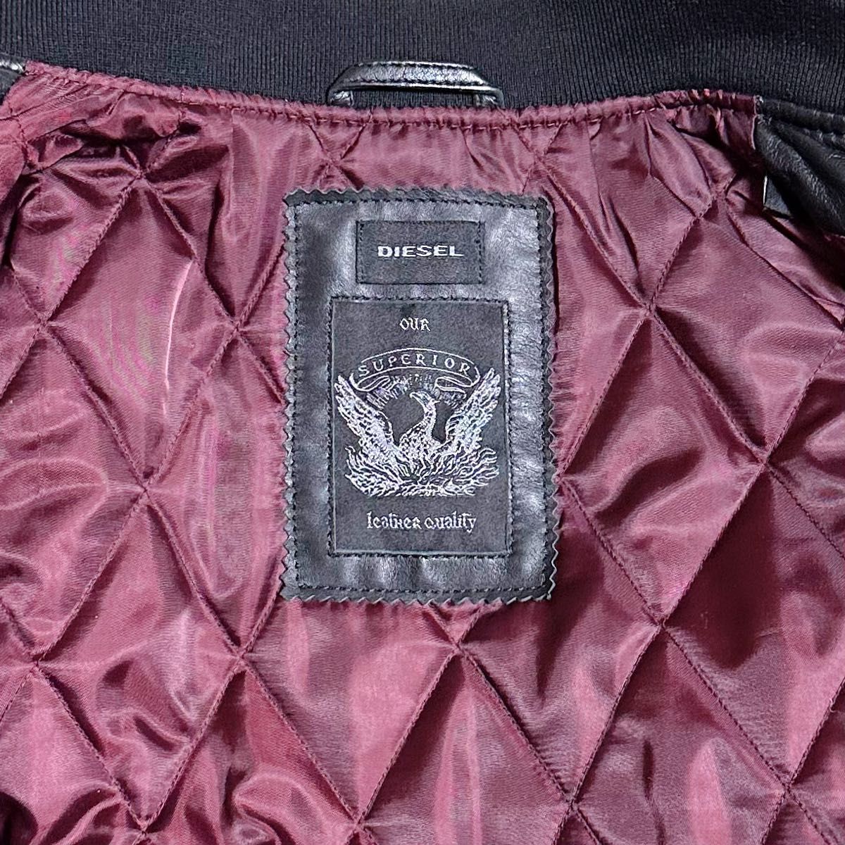DIESEL ディーゼル MA-1 レザージャケット ブルゾン フライト DIESEL ディーゼル MA-1 レザージャケット ブルゾン フライト