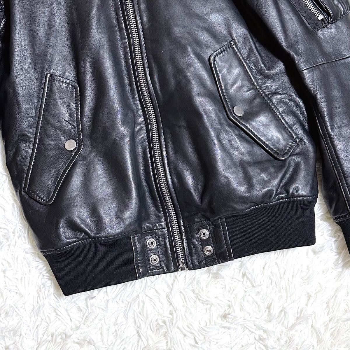 DIESEL ディーゼル MA-1 レザージャケット ブルゾン フライト DIESEL ディーゼル MA-1 レザージャケット ブルゾン フライト