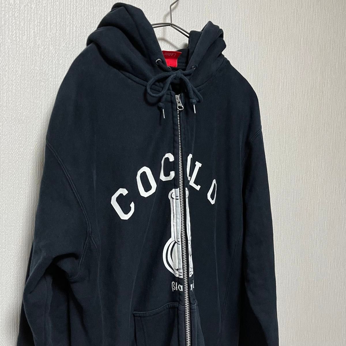 COCOLO BLAND ビッグロゴ ジップアップ パーカー L ブラック COCOLO BLAND ビッグロゴ ジップアップ パーカー L ブラック