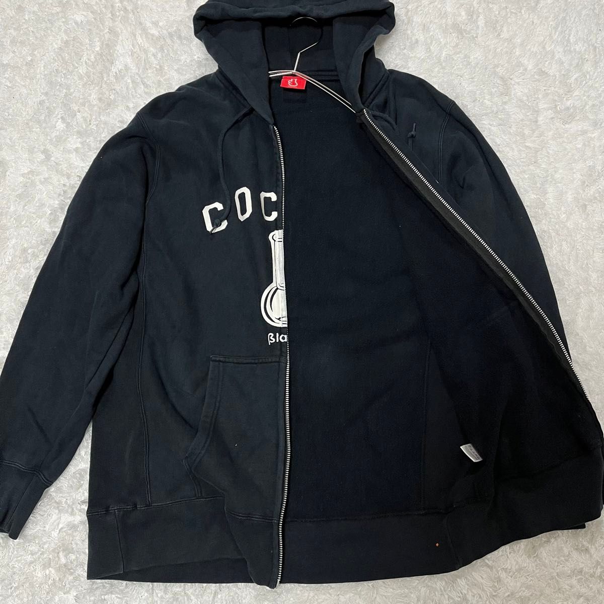 COCOLO BLAND ビッグロゴ ジップアップ パーカー L ブラック COCOLO BLAND ビッグロゴ ジップアップ パーカー L ブラック