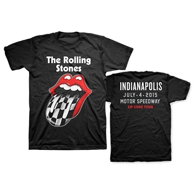 H743■ ザ・ローリングストーンズ 2015年 Zip Code 未開封 Tシャツ 黒 XLサイズ　インディアナポリス　The Rolling Stones_画像1