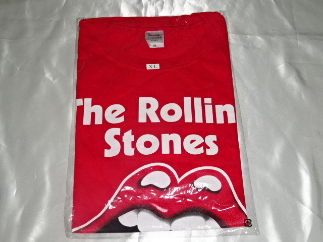 H744■ ザ・ローリングストーンズ 2015年 Zip Code 未開封 Tシャツ 赤 XLサイズ　ミルウォーキー　The Rolling Stones_画像2