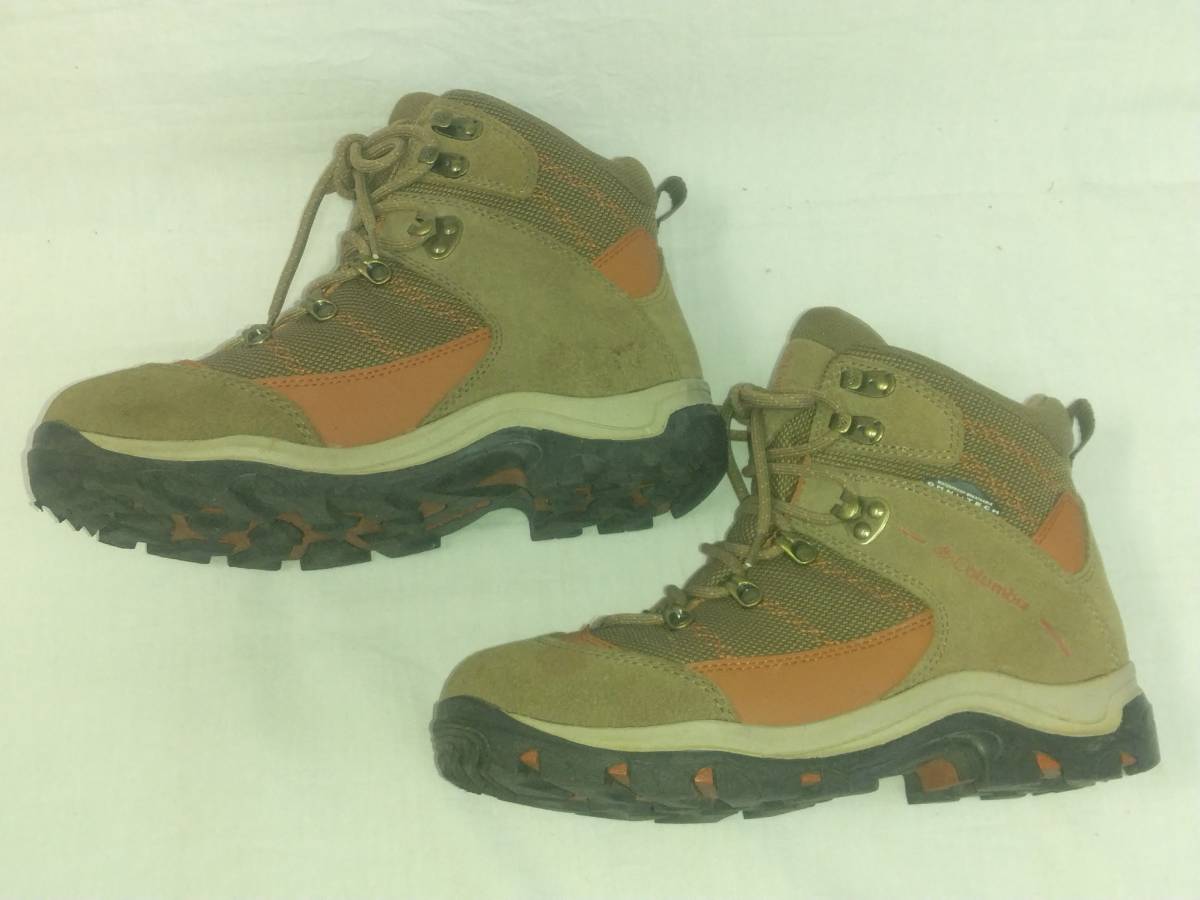 コロンビア 登山靴　24.5センチ　OMNI-TECH 防水加工　ベージュ/オレンジ_画像2