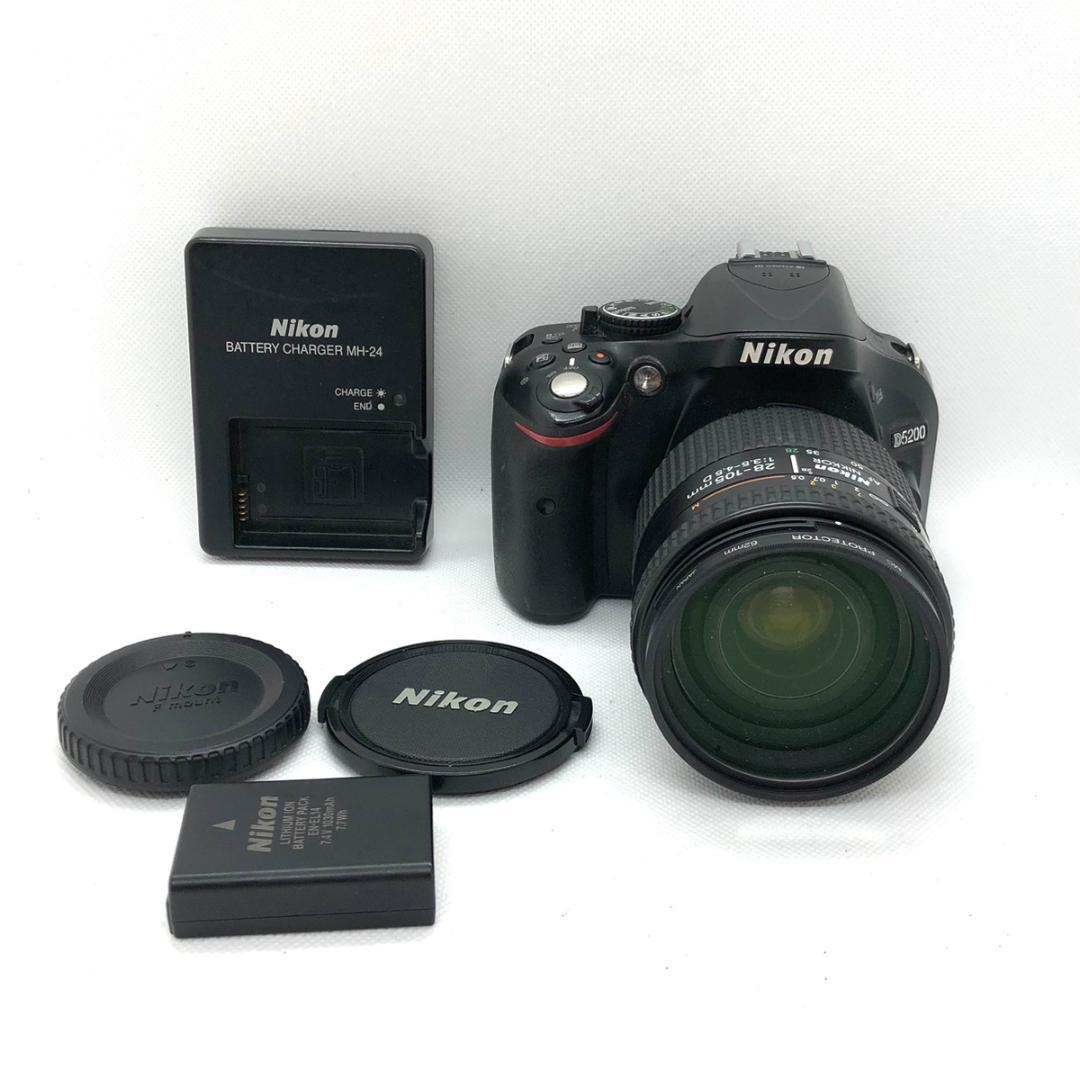 【C4103】Nikon ニコン D5200 デジタル一眼レフカメラ +Nikon Ai AF Nikkor 28～105mm レンズセット