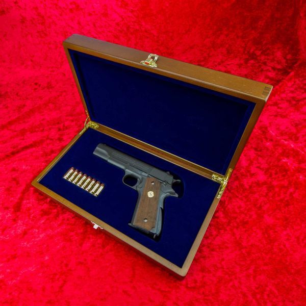 Colt M1911(M1911A1)専用 高級木製化粧箱 (GUNケース) コレクションボックス (BlueModel)_M1911専用設計