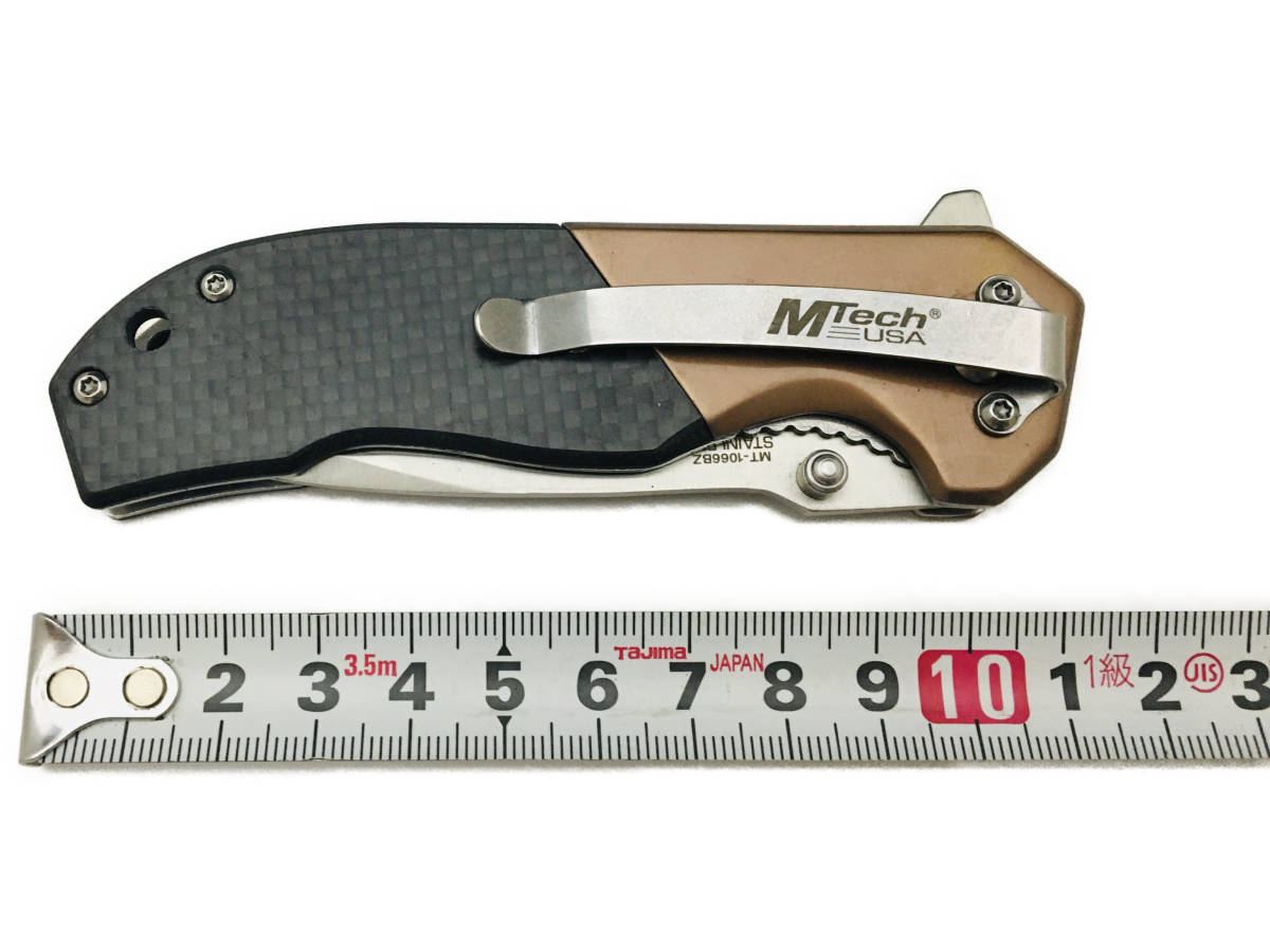 MTech USA　フォールディングナイフ　折りたたみナイフ　ベアリング搭載　スムーズオープン　ライナーロック　MT-1066BZ_画像3