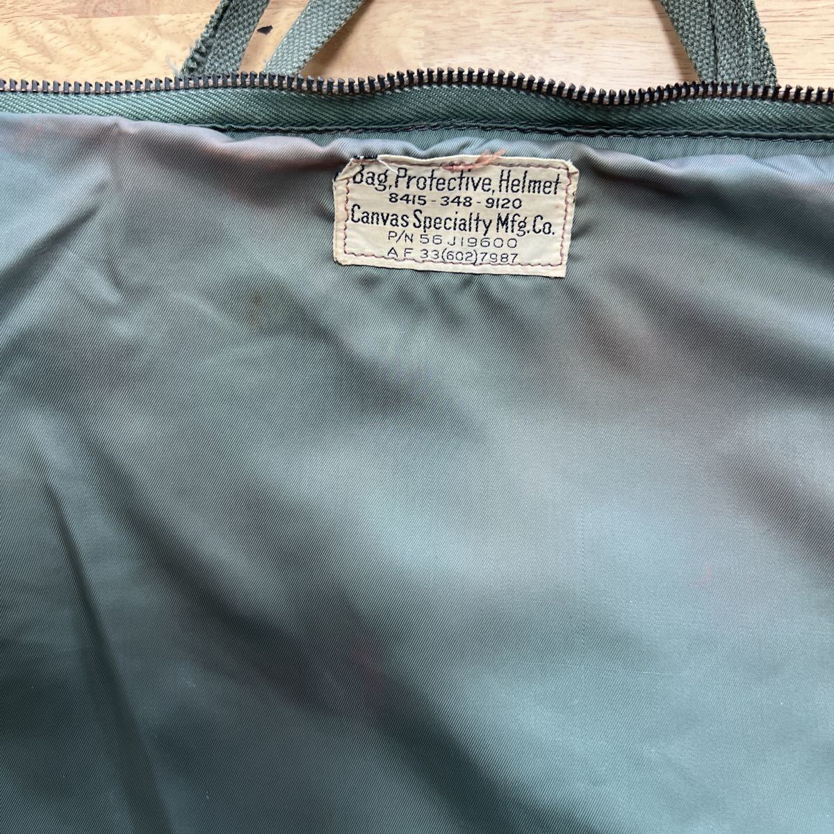 50s US AIR FORCE Helmet Bag ビンテージ　レア物実物　ARMY NAVY USMC 希少_画像9