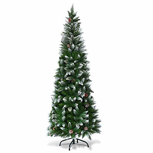 Costway クリスマスツリー ヌードツリー 松かさ付き スノータイプ クリスマス飾り グリーン Christmas tree_画像1