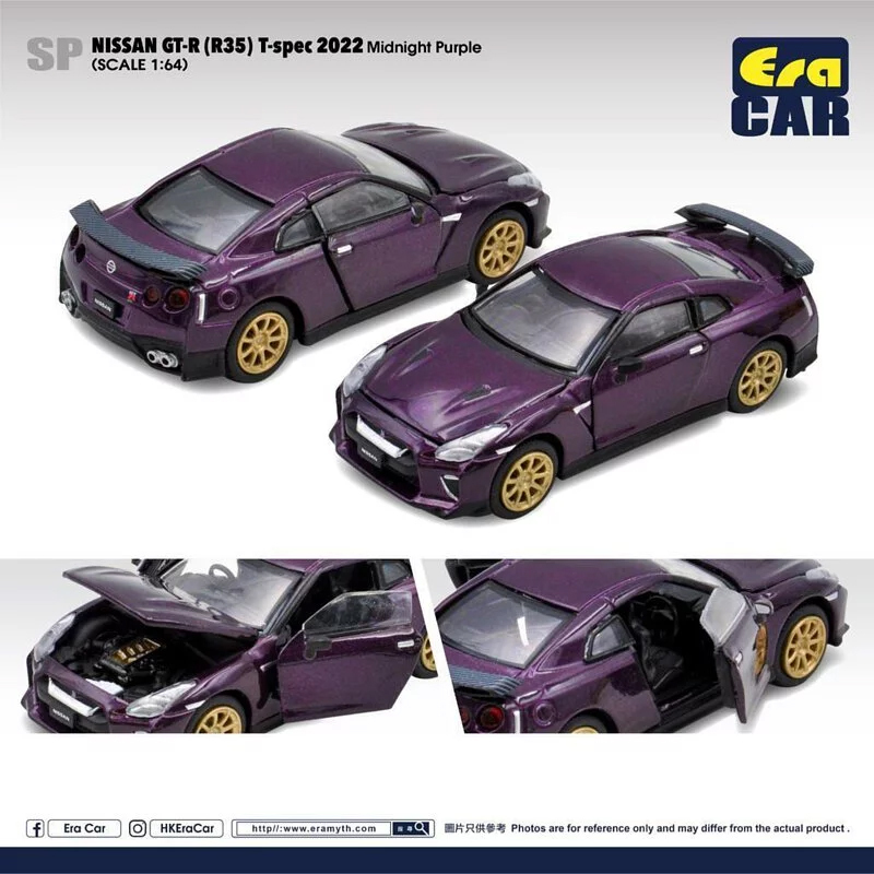 「アウトレット」ERA CAR 1/64 SP94 日産 GT-R R35 T-spec 2022 Midnight Purple_画像4