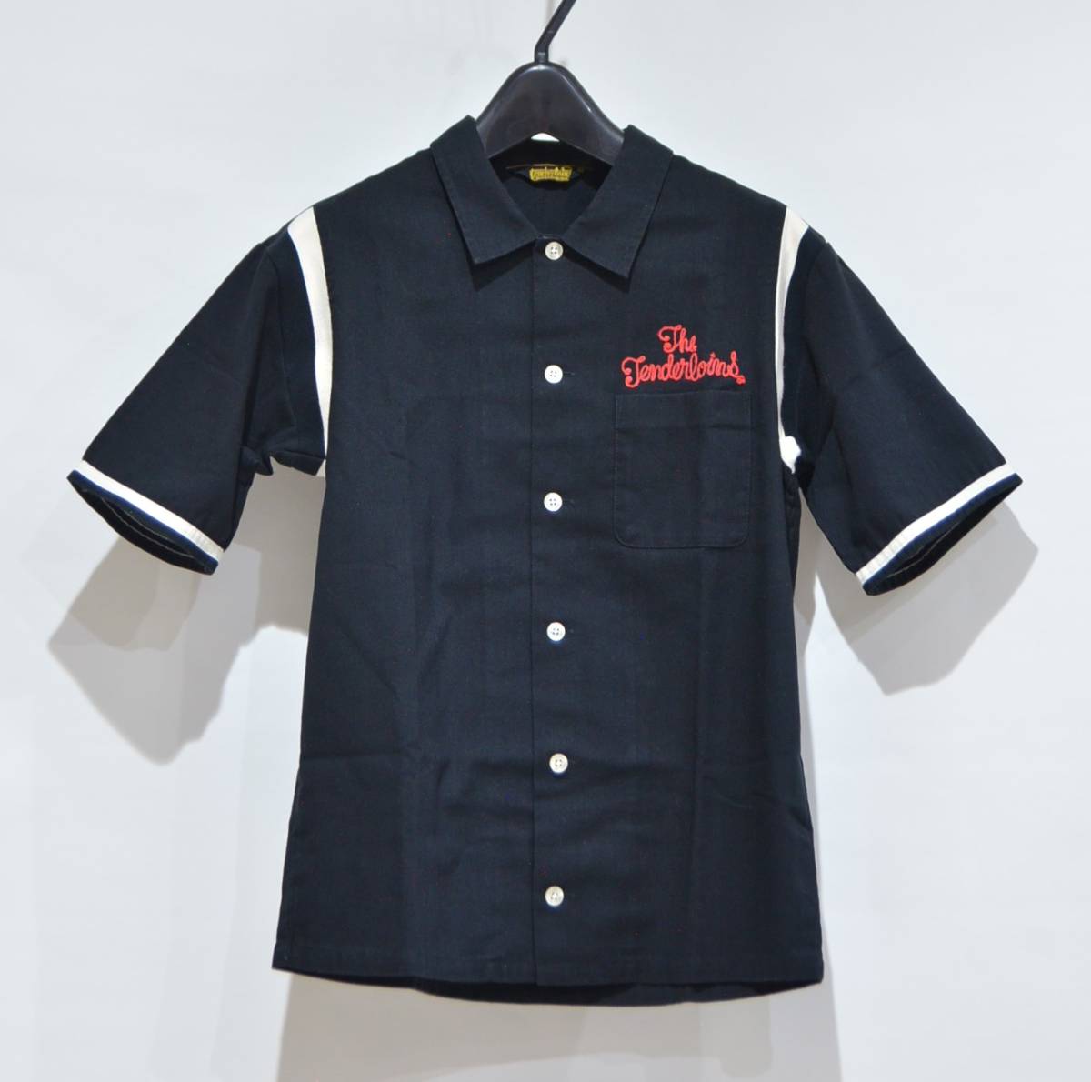 TENDERLOIN T-BOWL テンダーロイン シャツ ボーリング シャツ XS 黒×赤 Y-323522