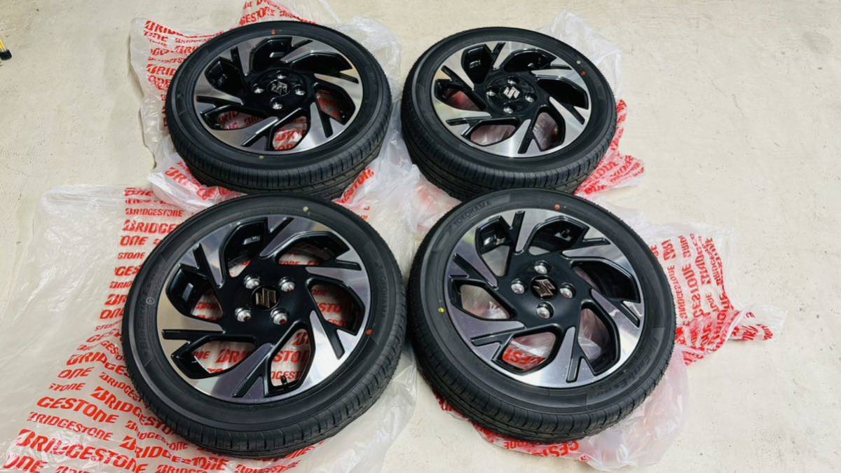 ②新車外し美品新型スペーシアMK94Sタイヤホイール純正2本セット ②新車外し美品新型スペーシアMK94Sタイヤホイール純正2本セット