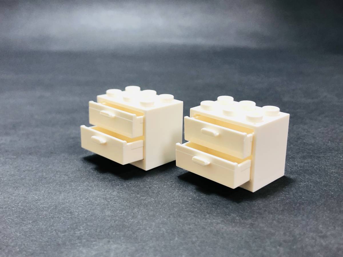 【新品未使用】レゴ　LEGO　チェスト　タンス　収納　ホワイト ホワイト　2個_画像2