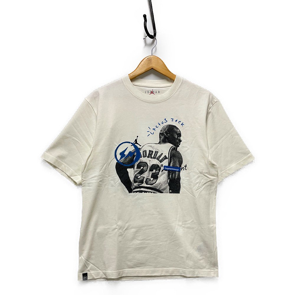 NIKE ナイキ 品番 DJ0619-133 fragment design CACTUS JACK TRAVIS JORDAN 半袖Ｔシャツ 白 サイズS 正規品 / B4862の画像1