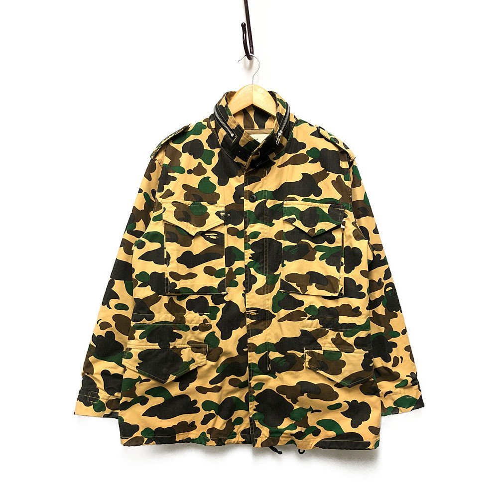 A BATHING APE アベイシングエイプ 初期 イエローカモ 迷彩 M-65 JKT ジャケット サイズL 正規品 / 33289_画像1