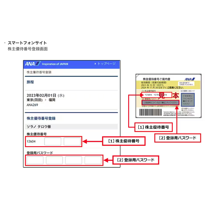 ●ANA 全日空 株主優待 番号ご案内書（1枚）2024/11/30迄【番号通知可】_画像4