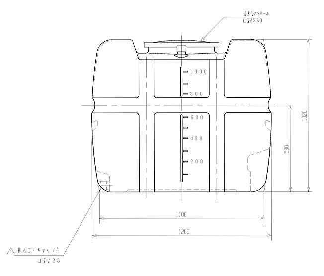 スイコー スーパーローリータンク1000L SLT-1000 オレンジ 運搬 散水 防除 [個人様宅配送不可]_画像4