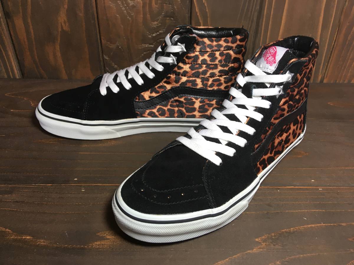 ★VANS × Ehyphen world gallery SK8 HI スケート 黒×レオパード 25.0cm Used 検 イーハイフン ワールド ギャラリー オールドスクール_画像1