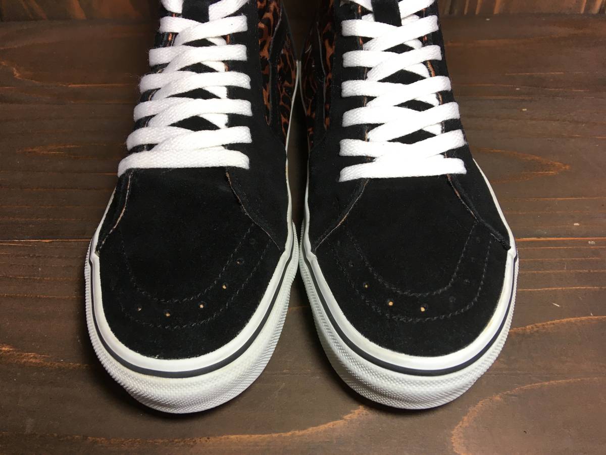 ★VANS × Ehyphen world gallery SK8 HI スケート 黒×レオパード 25.0cm Used 検 イーハイフン ワールド ギャラリー オールドスクール_画像4