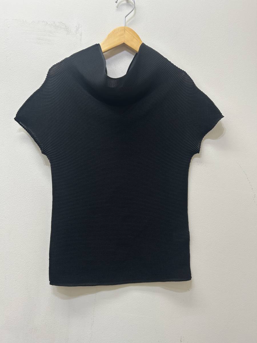 789☆me ISSEY MIYAKE ミー イッセイミヤケ☆半袖カットソー☆黒_画像1