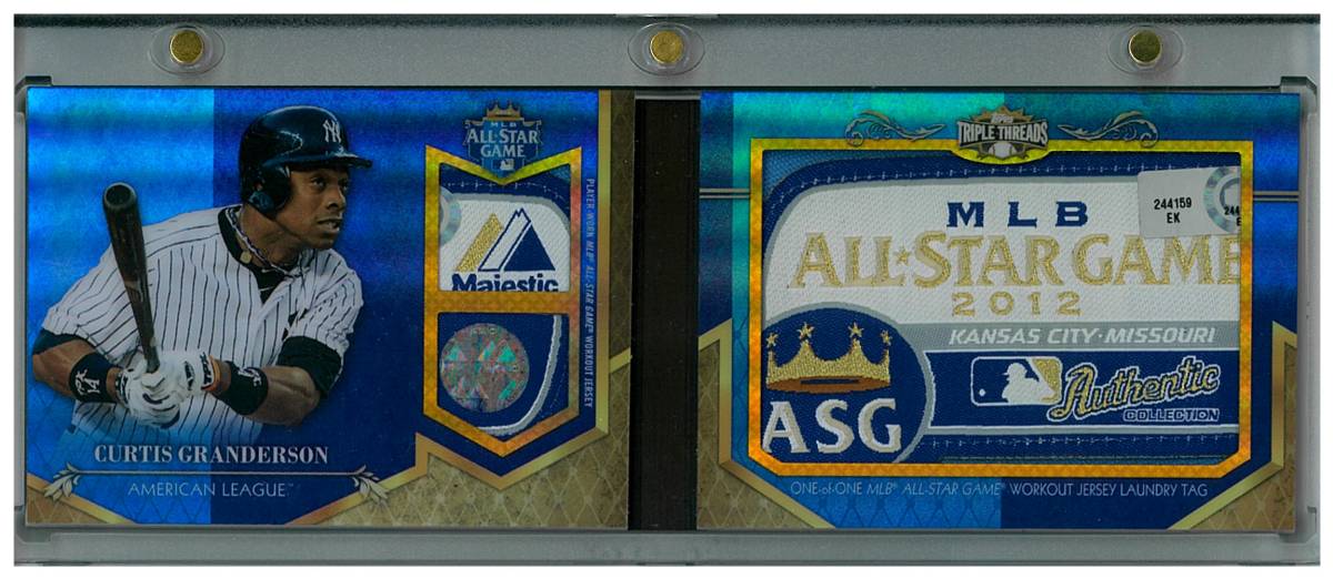 Curtis Granderson 2013 TOPPS TRIPLE THREADS ALL STAR PATCH 1/1 パッチの画像1