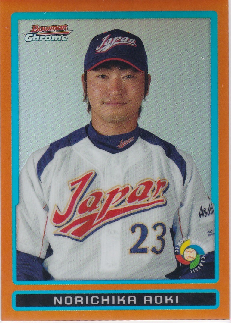 青木宣親 2009 BOWMAN CHROME WBC ORANGE REFRACTOR /25_画像1