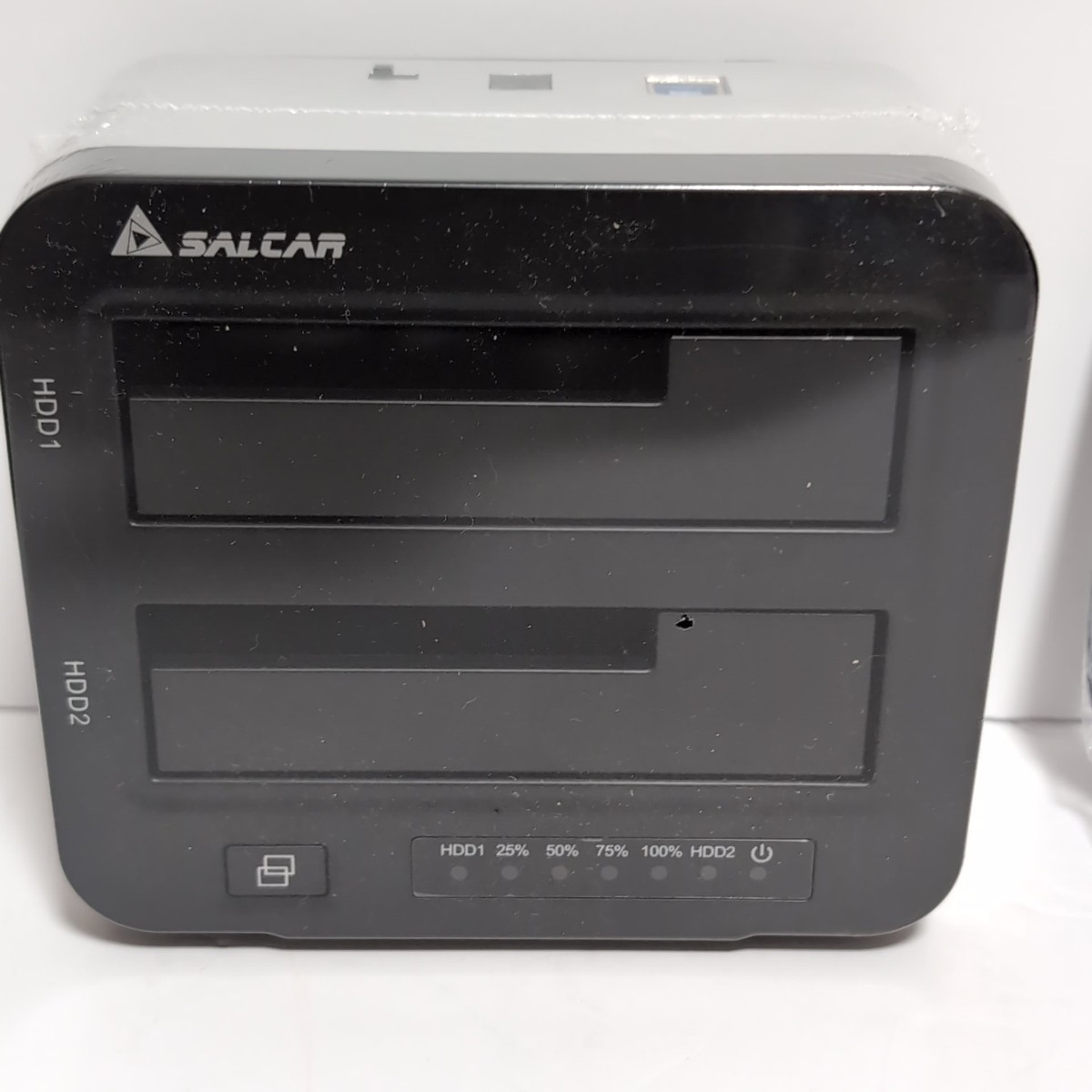 新品未使用品　SALCAR HDDスタンド ハードディスク2台用 USB3.0接続 未開封_画像3