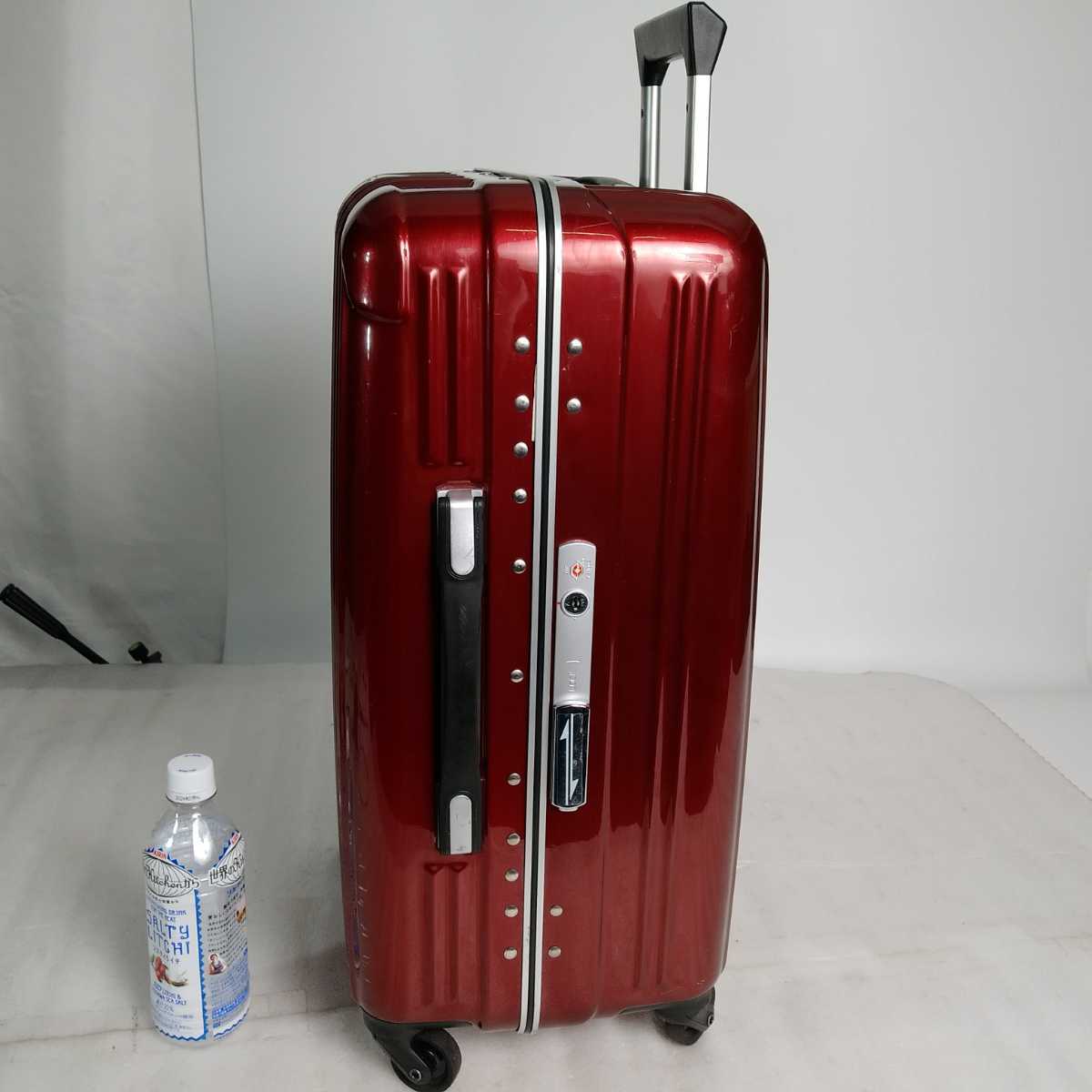 中古121　Mサイズ　フレームケース　スーツケース　キャリーケース　レジェンドウォーカー　TSA　レッド_画像3
