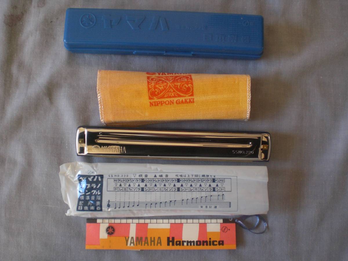 19 YAMAHA Yamaha Japan musical instruments soprano single harmonica SS No.220 1970 period that time thing Showa Retro 