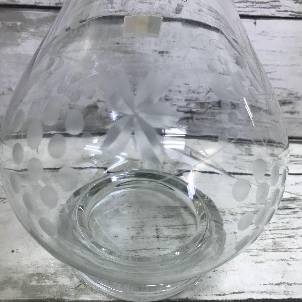 【長期保管品】カメイガラス ルーマニア製 デキャンタ 葡萄柄 クリスタルガラス デカンタ 水差 KAMEI GLASS_画像8