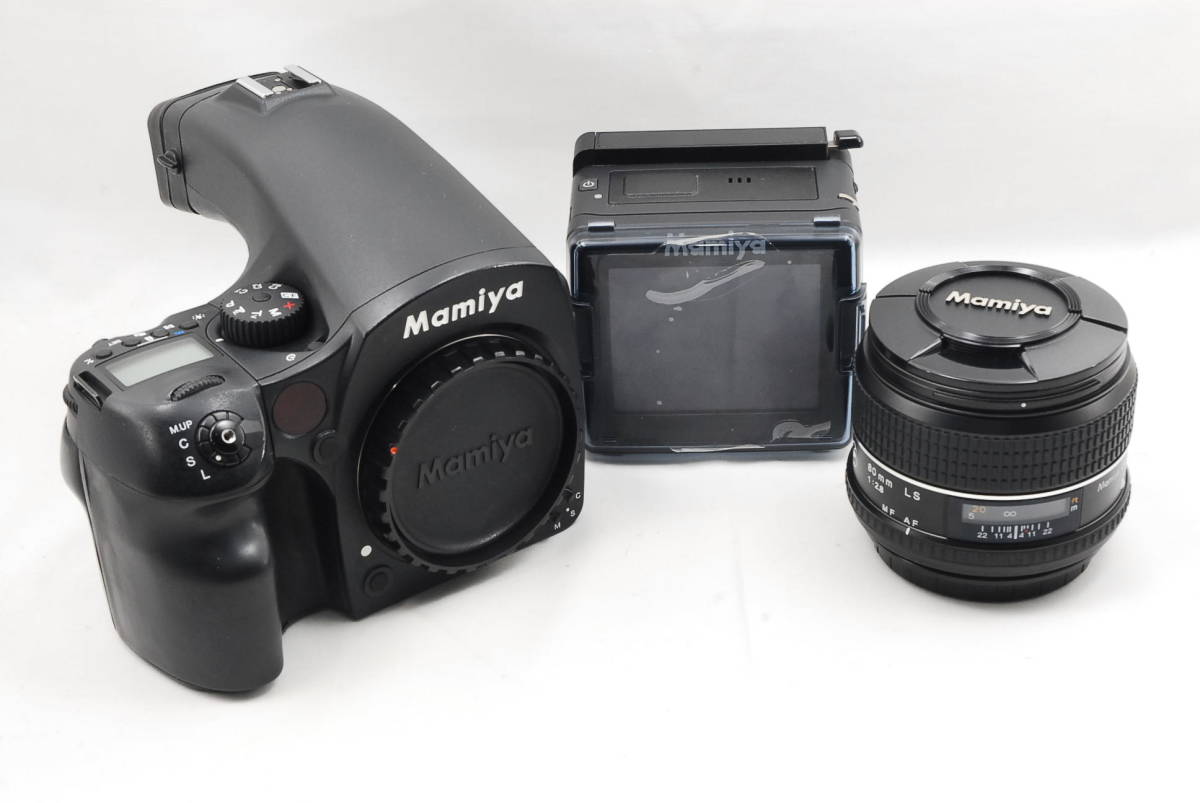 ★極上美品★ 即決 MAMIYA マミヤ 645DF ボディ+ Mamiya Sekor D 80mm f2.8 LS＋DM28 SYSTEM デジタルパック 完品 保険付き配送 (88-J98)