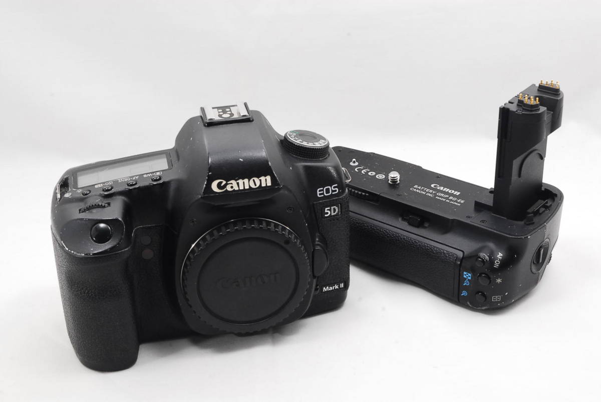 ★実用品★ 即決 格安 売切 キヤノン CANON EOS 5D MARKⅡ ボディ ＆ バッテリーグリップ BG-E6 デジタル一眼カメラ （R6-053）_画像1