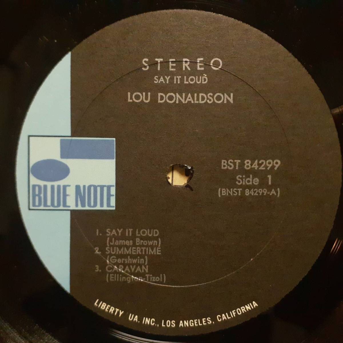 美盤 米BLUE NOTE盤LP 青黒ラベルVANGELDER刻印 Loud Donaldson /Say It Loud 1970年 BST84299 James Brown Charles Earland Blue Mitchellの画像2