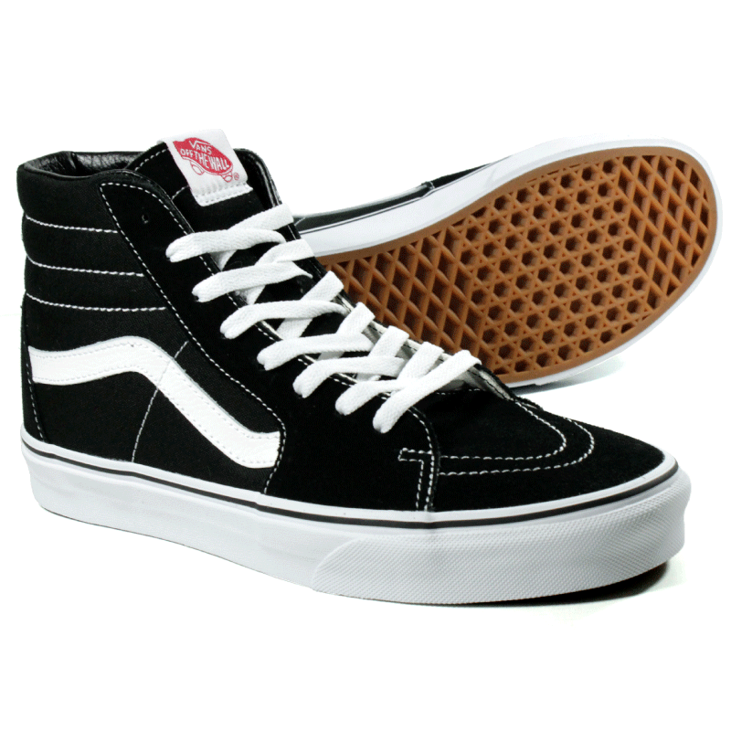 新品 VANS バンズ US アメリカ企画 スケートハイ SK8HI ハイカット 黒白 スニーカー レディース US6（24cm）_画像3