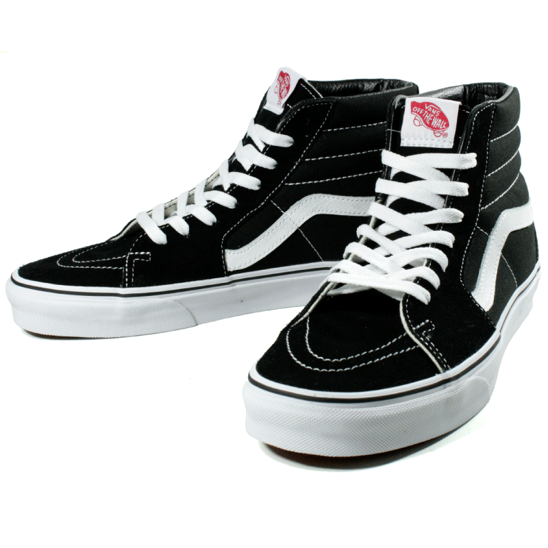 新品 VANS バンズ US アメリカ企画 スケートハイ SK8HI ハイカット 黒白 スニーカー レディース US6（24cm）_画像1