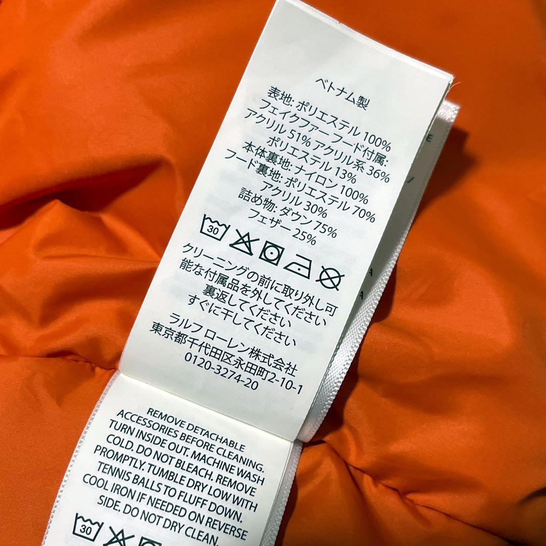 美品】POLO RALPH LAUREN ポロラルフローレン モッズダウン 美品】POLO RALPH LAUREN ポロラルフローレン モッズダウン